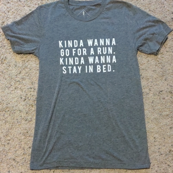 Sarah Marie Design Studio Tops - Gray Kinda Wanna Go For a Run Shirt